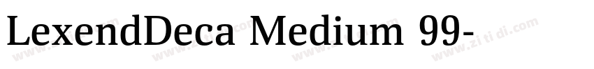 LexendDeca Medium 99字体转换